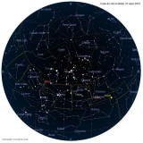 Carte étoiles 25 mars