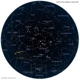Carte étoiles 25 mars
