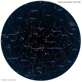Carte étoiles 25 juin