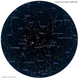 Carte étoiles 25 juillet