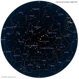 Carte étoiles  4 juillet