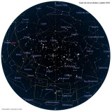 Carte étoiles  4 juillet
